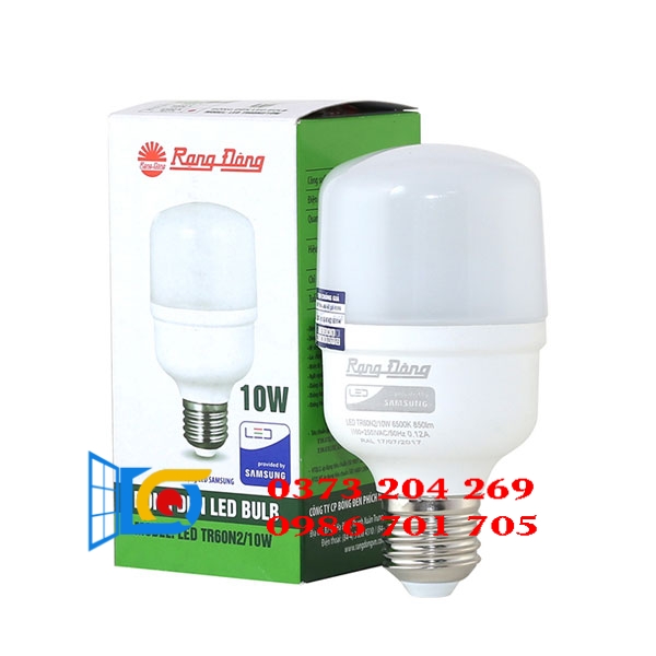 Bóng đèn LED BULB Trụ 10W Nhôm nhựa (TR60N2/10W.H)