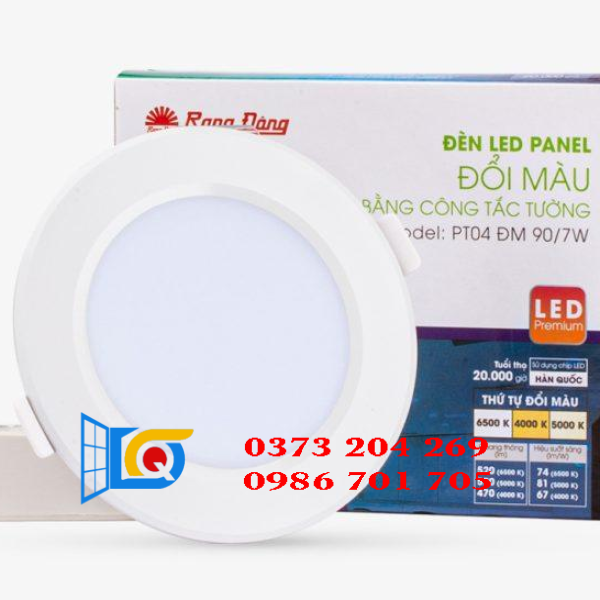 Đèn LED Panel Tròn Đổi màu 90/7W – PT04 ĐM 90/7W