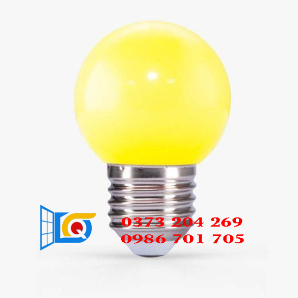 Bóng đèn LED BULB tròn 1W màu vàng – A45Y/1W