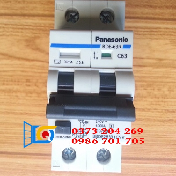 RCBO 2P Chống Giật 63A Panasonic
