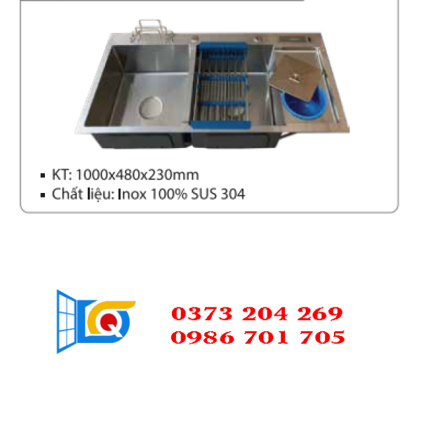 chậu rửa chén inox 1048DRT Yoshi