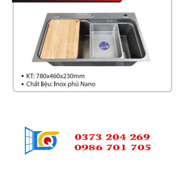 chậu rửa chén inox 7846N Yoshi