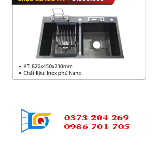chậu rửa chén inox 8245DTN Yoshi