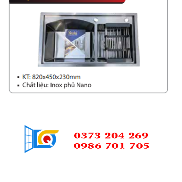 chậu rửa chén inox 8245LN Yoshi