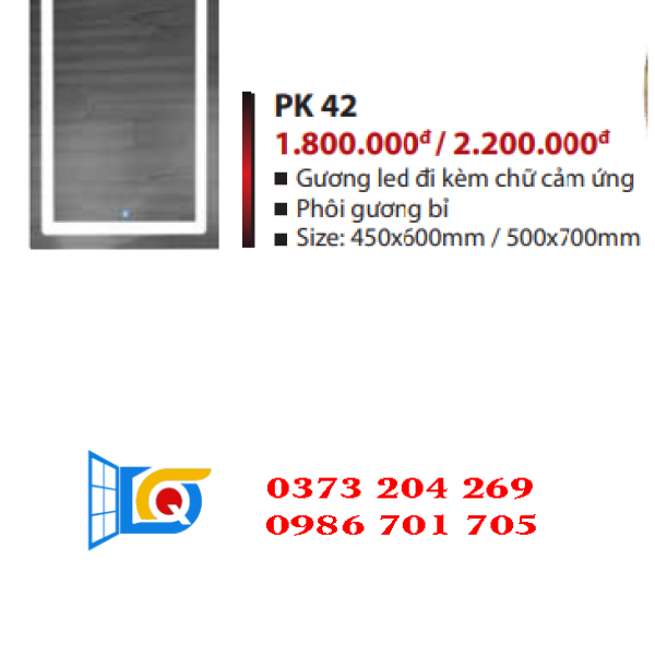 phụ kiện yoshi gương led 42