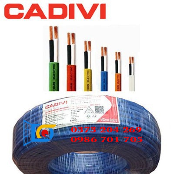 Dây điện Cadivi,Dây đôi mềm dẹt VCmo 2×0.75mm
